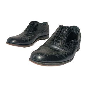 Florsheim Men's 9 EEE Lexington Black Leather Wingtip Oxford Dress Shoes 20381